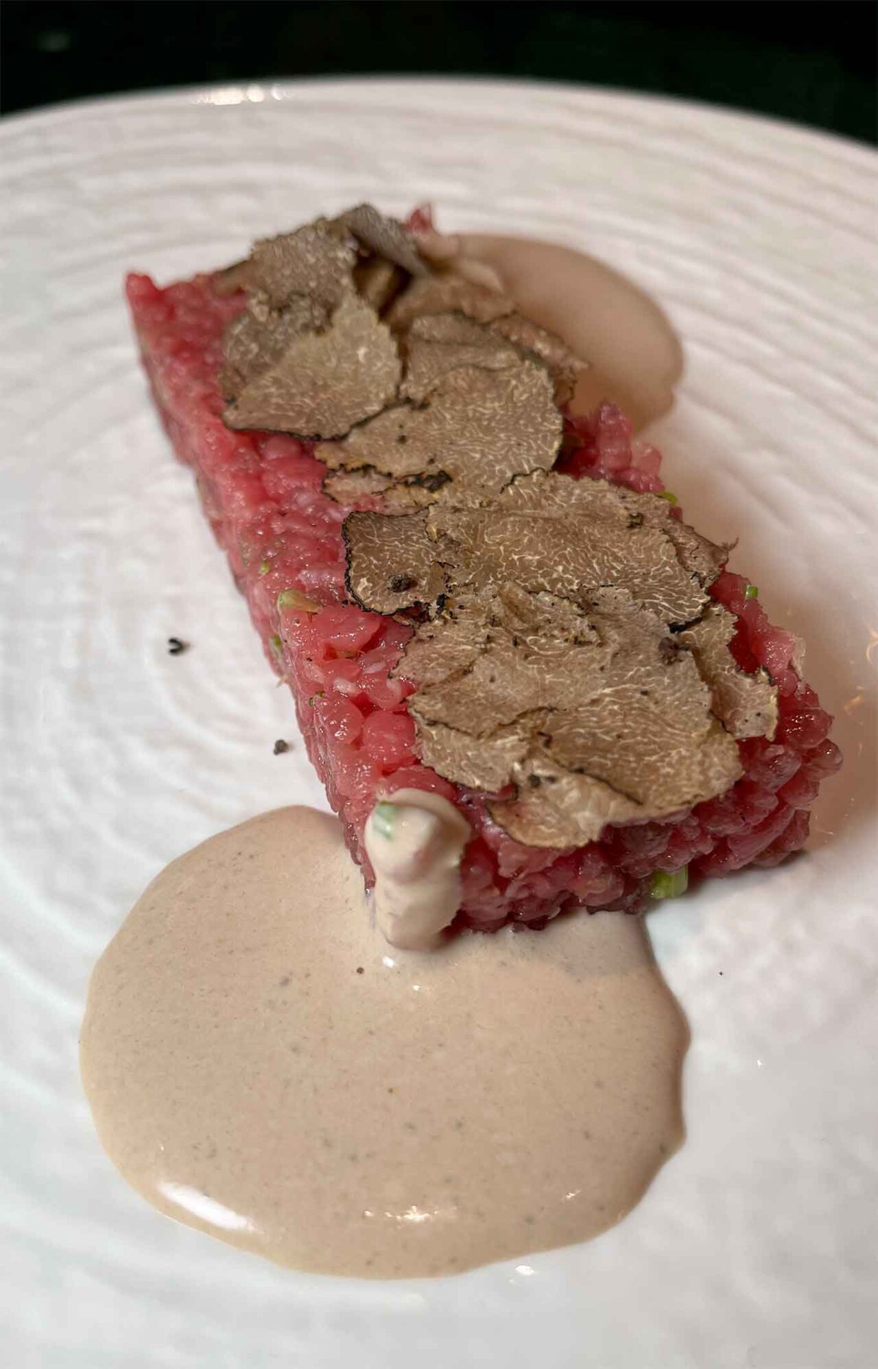 la tartare di manzo al ristorante di terra Gioia a Salerno