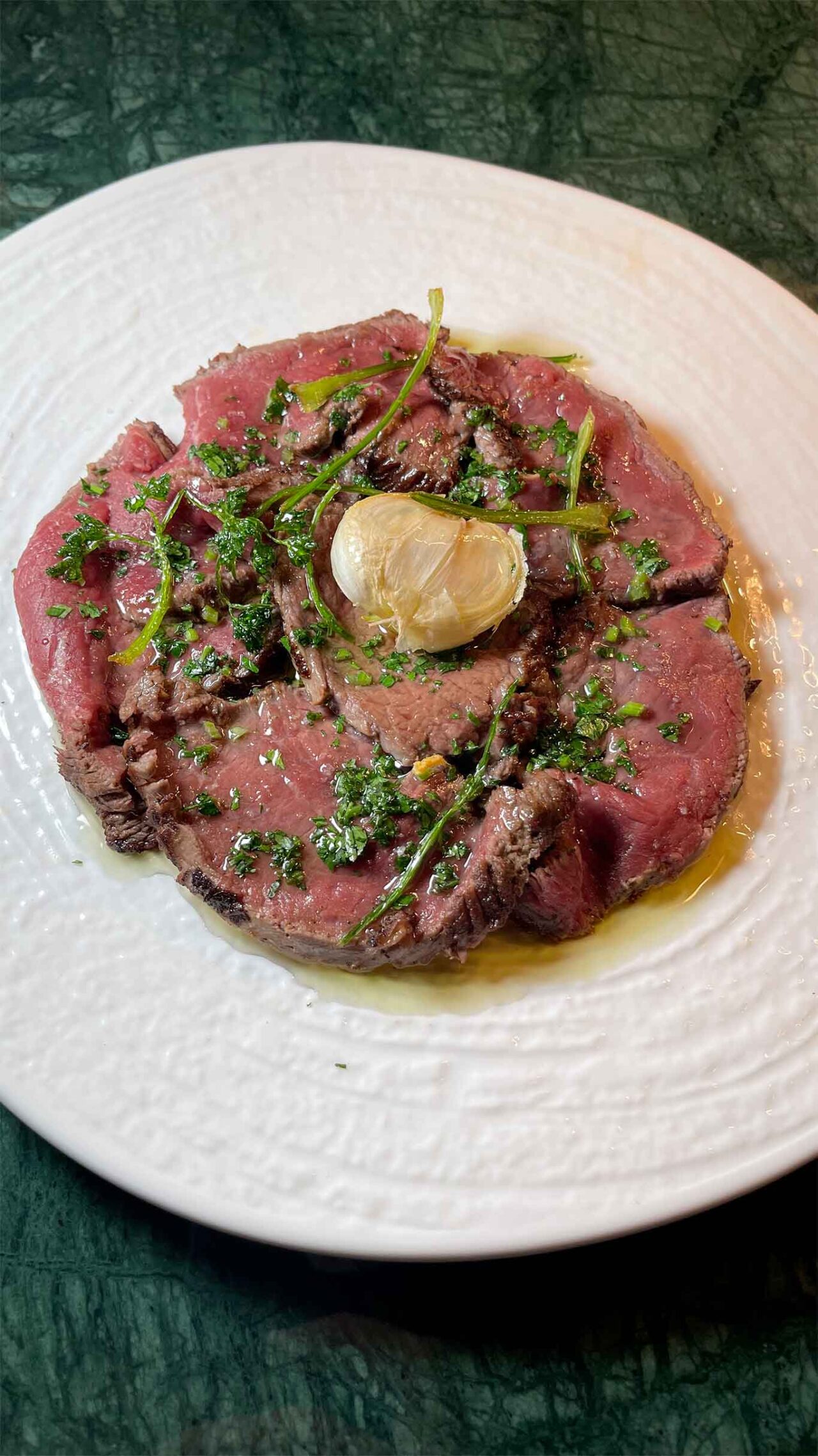 il carne olio e prezzemolo al ristorante di terra Gioia a Salerno