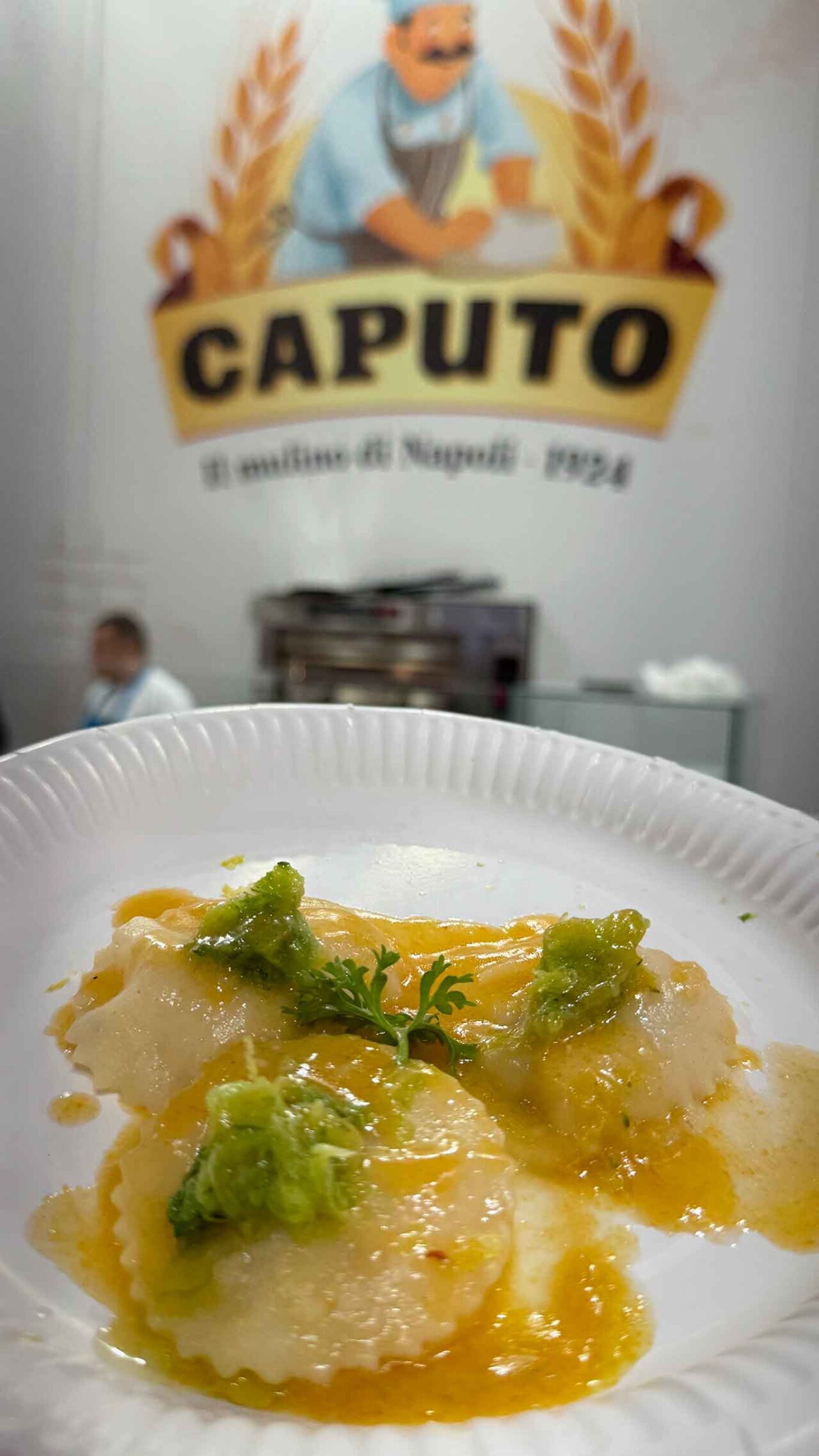 ravioli capresi con gamberi