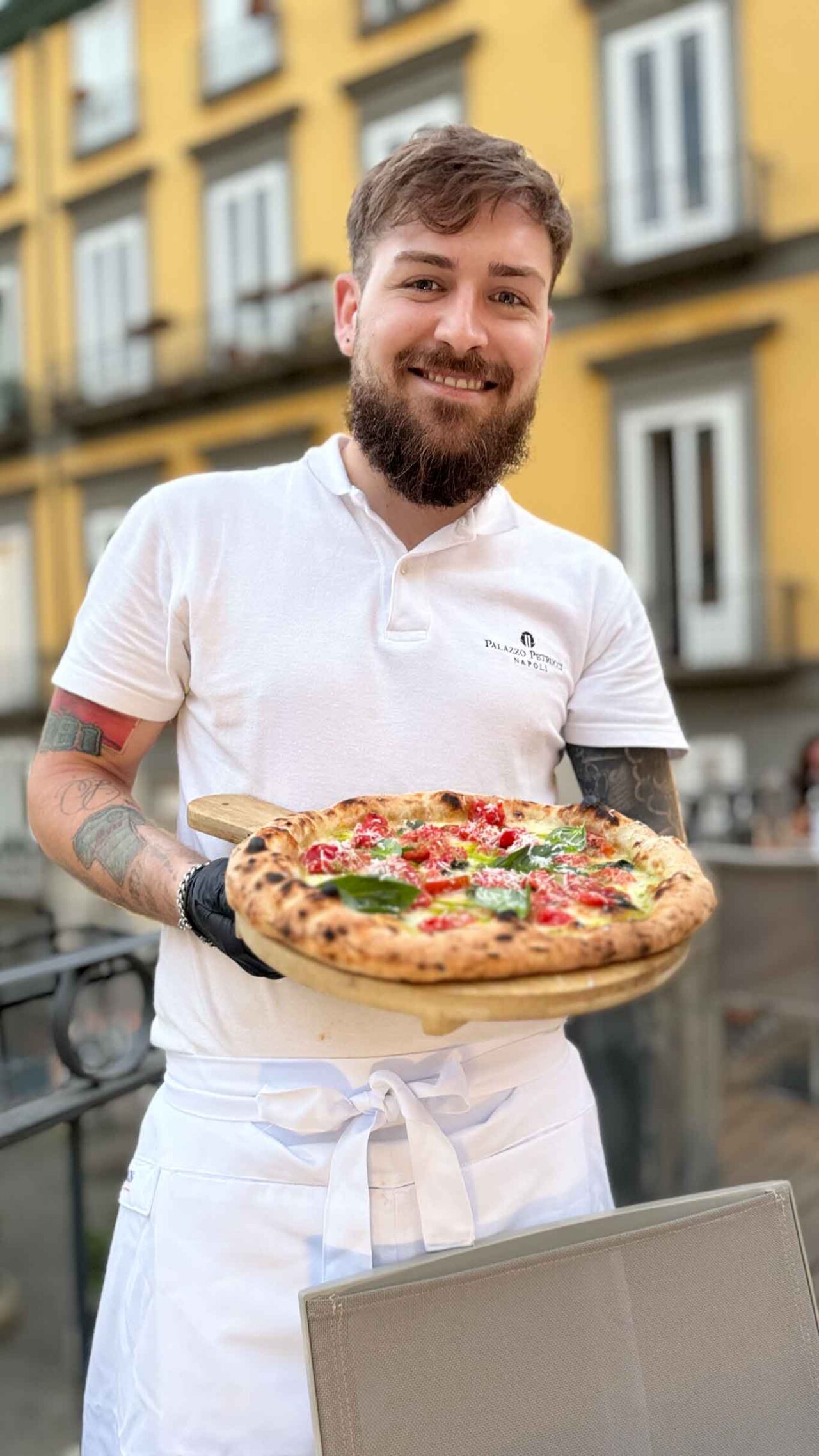 la pizza Filetto al pomodoro di Davide Ruotolo a Palazzo Petrucci a Napoli